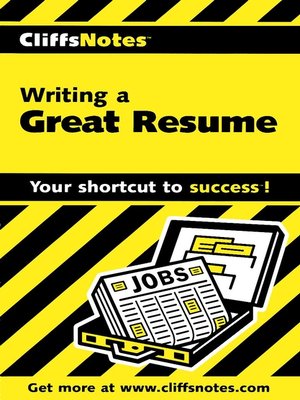 cover image of CliffsNotes Writing a Great Resume